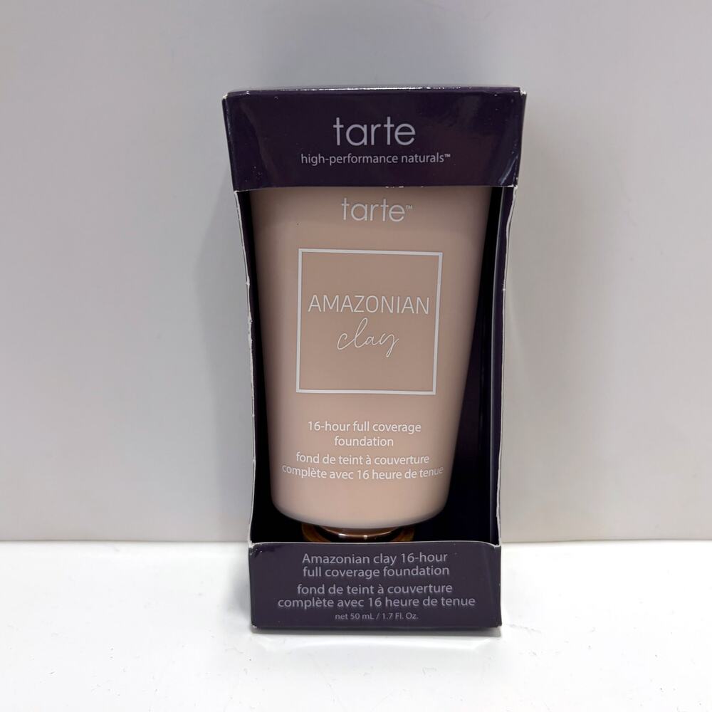 Tarte Amazonian Clay 16-Hour Foundation 12B Fair Beige 1.7 oz New in Box
